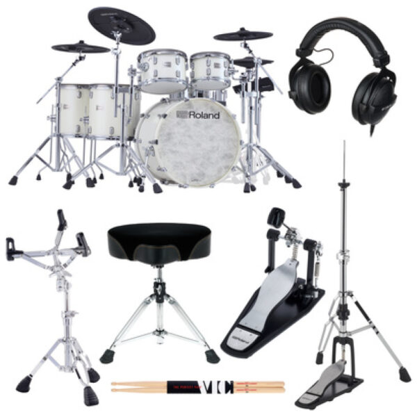 Roland VAD716-PW E-Drum Set Bundle